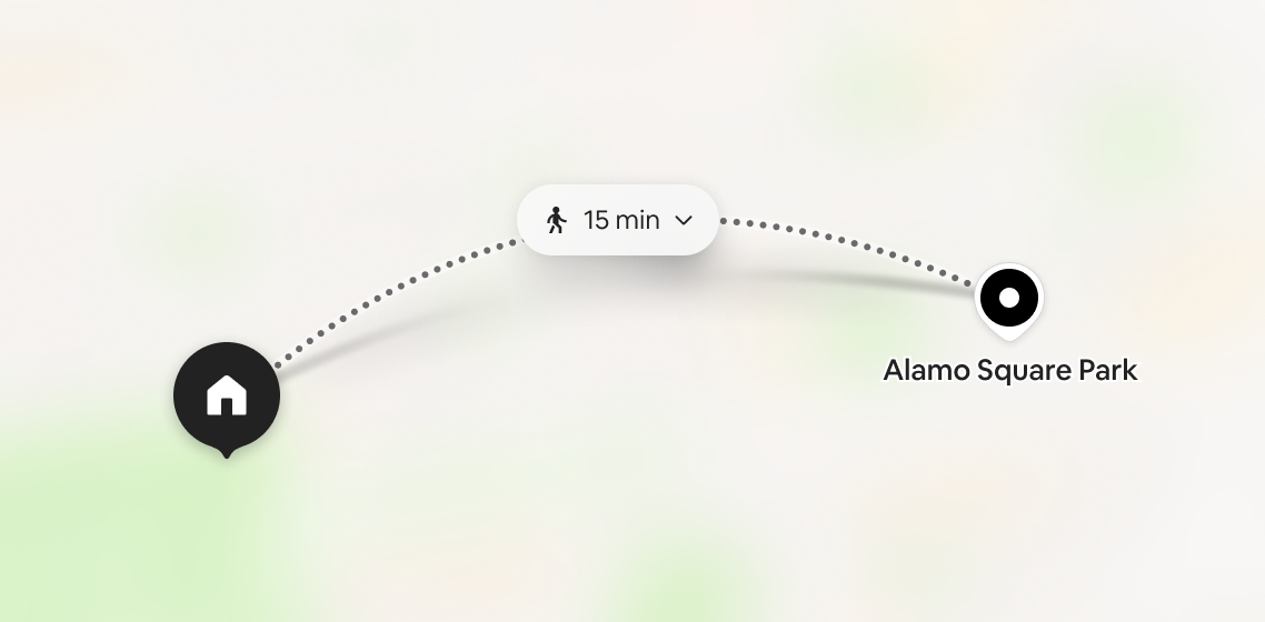 Distance to POI UI